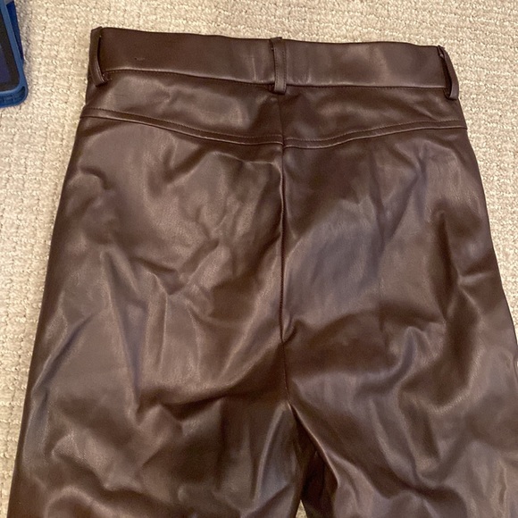 ZARA BROWN LEATHER PANT - Picture 3 of 3